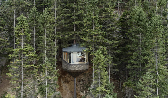 cabane Woodnest de l’agence Helen & Hard